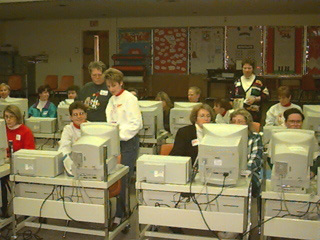 picture of a teacher computer conference